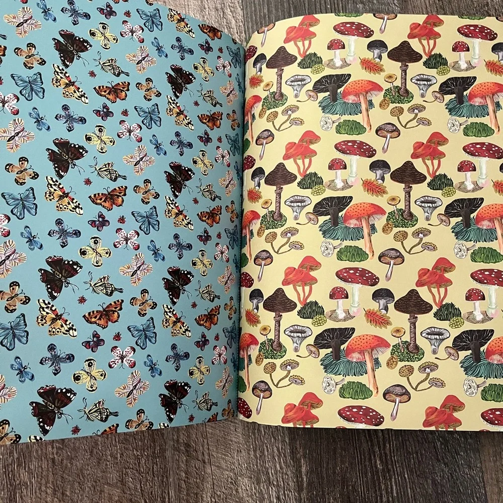 Nathalie Lété wrapping paper sheets book and matching sticker sheet. IN STOCK!